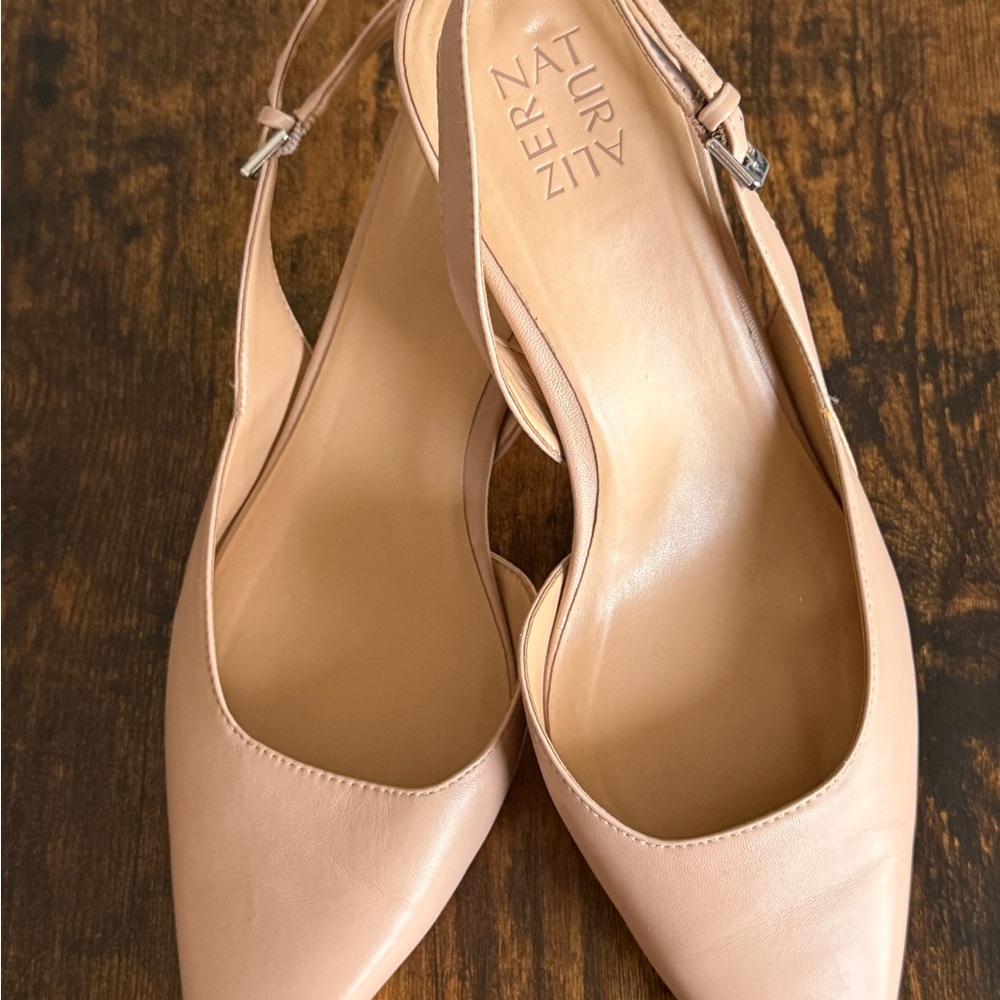 Naturalizer Wide Width Nude Slingback Heels